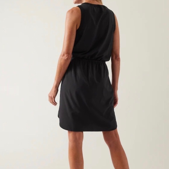 Athleta Rincon Dress Black Sleeveless Size XXS Drawstring Waist Style 291709 - Picture 2 of 9